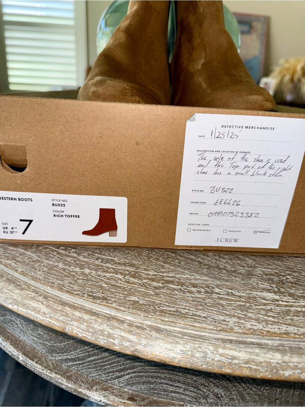 J. Crew Rich Toffee Suede Ankle Booties
